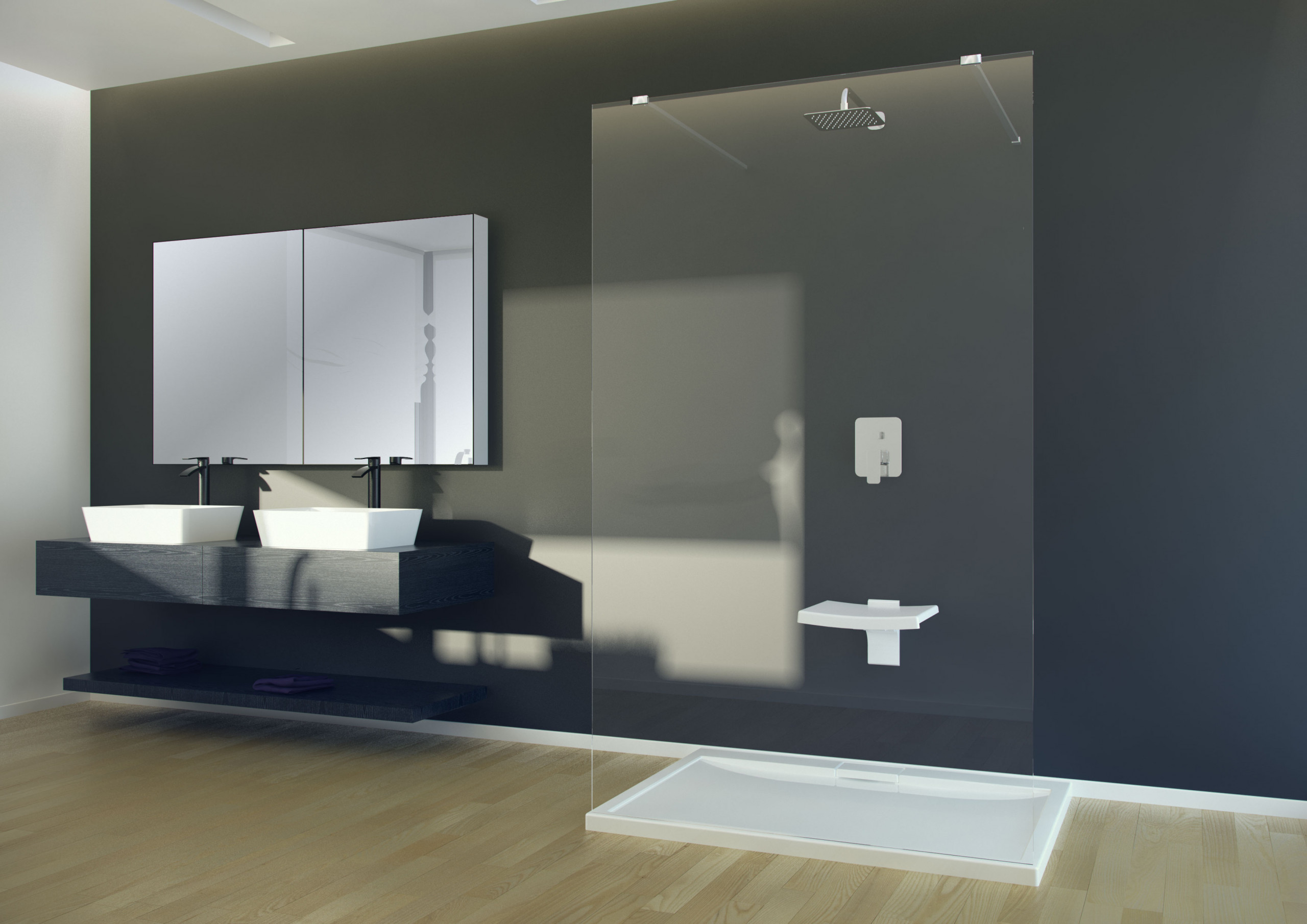 aveo-due-walk-in-zuhanyfal-vis