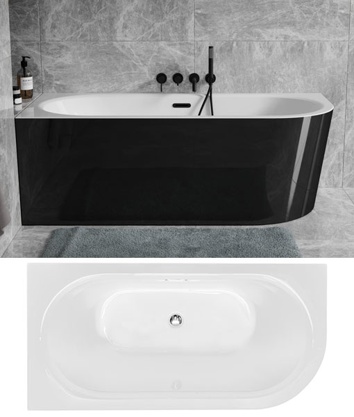 AVITA A-LINE B&W szabadonálló kád