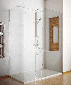 INDRE kombinált walk in zuhanyfal clear üveg 140x90x195