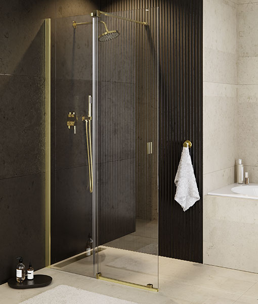 VAYO Gold csúszó walk-in zuhanyfal