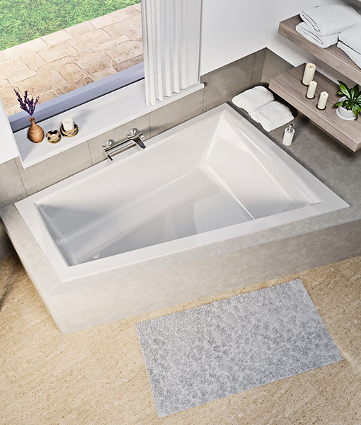Amor slim 180×130 aszimmetrikus kád (jobbos vagy balos)