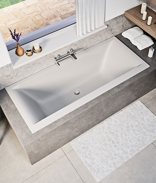 Petra lux slim 180×80 matt fehér egyenes kád