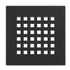 Niwell zuhanytálca szifontakaró black 13,2×13,2