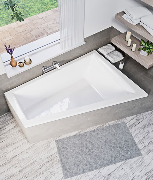 Amor 180×130 aszimmetrikus kád (jobbos vagy balos)