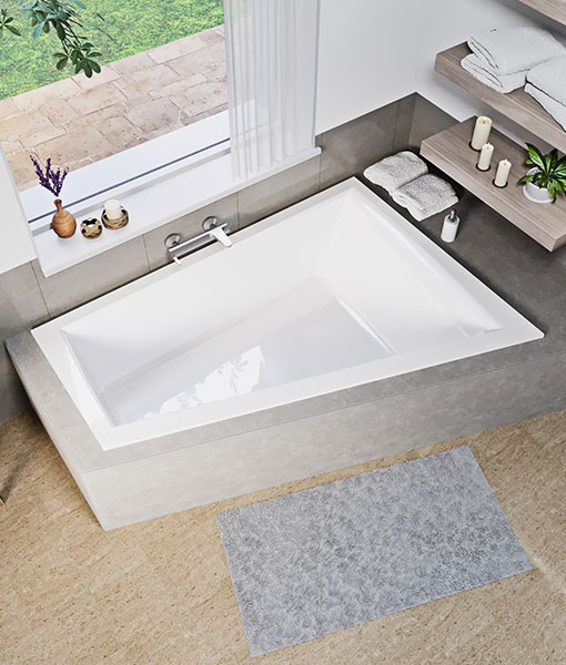 Amor slim 180×130 aszimmetrikus kád (jobbos vagy balos)