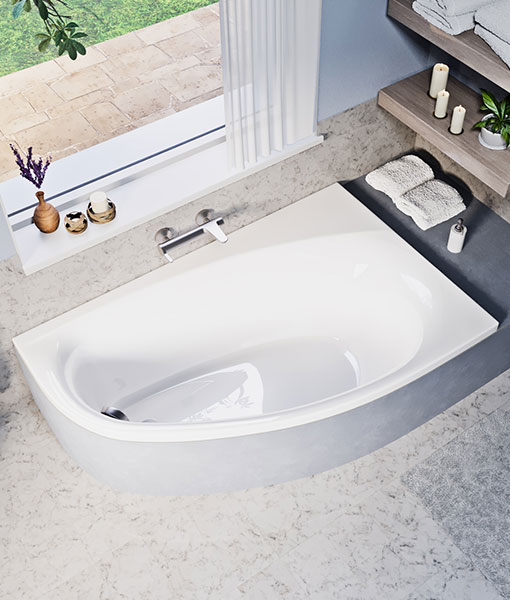 Karoline 170×110 aszimmetrikus kád (jobbos vagy balos)