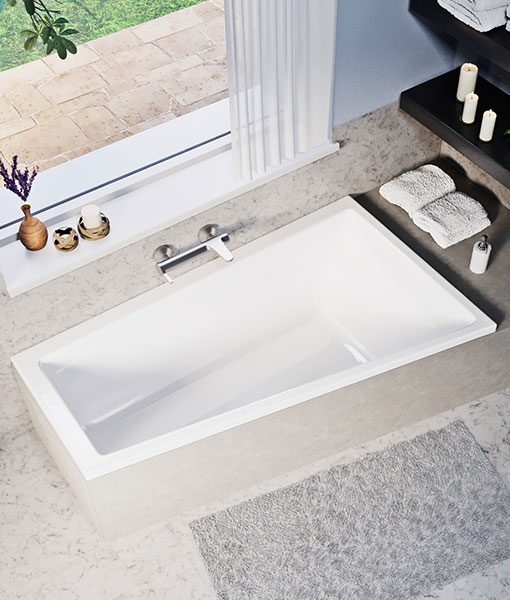 Nede 160×95 aszimmetrikus kád (jobbos vagy balos)