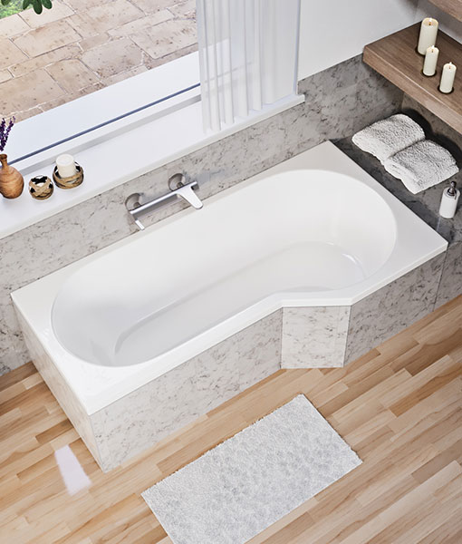 Yoso 160×80 aszimmetrikus kád (jobbos vagy balos)