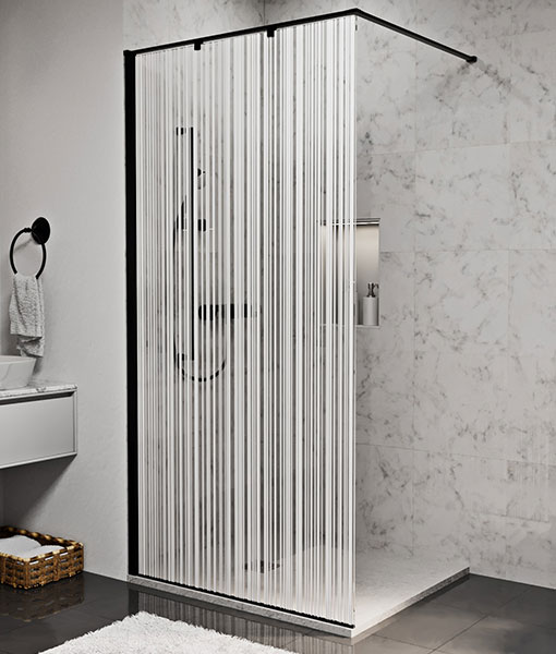 FELICIA rain black 100×195 walk-in zuhanyfal