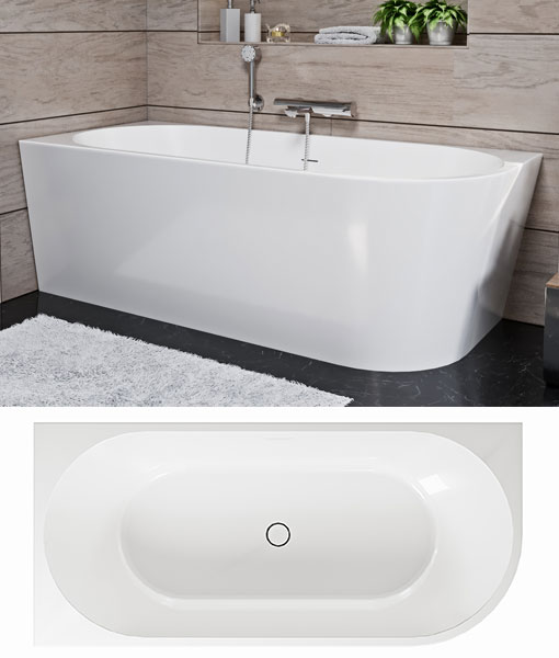 AVIORA-L fényes fehér szabadonálló kád