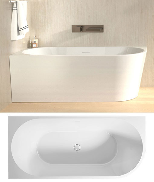 AVIORA-L fényes fehér szabadonálló kád