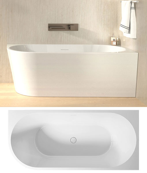 AVIORA-R fényes fehér szabadonálló kád